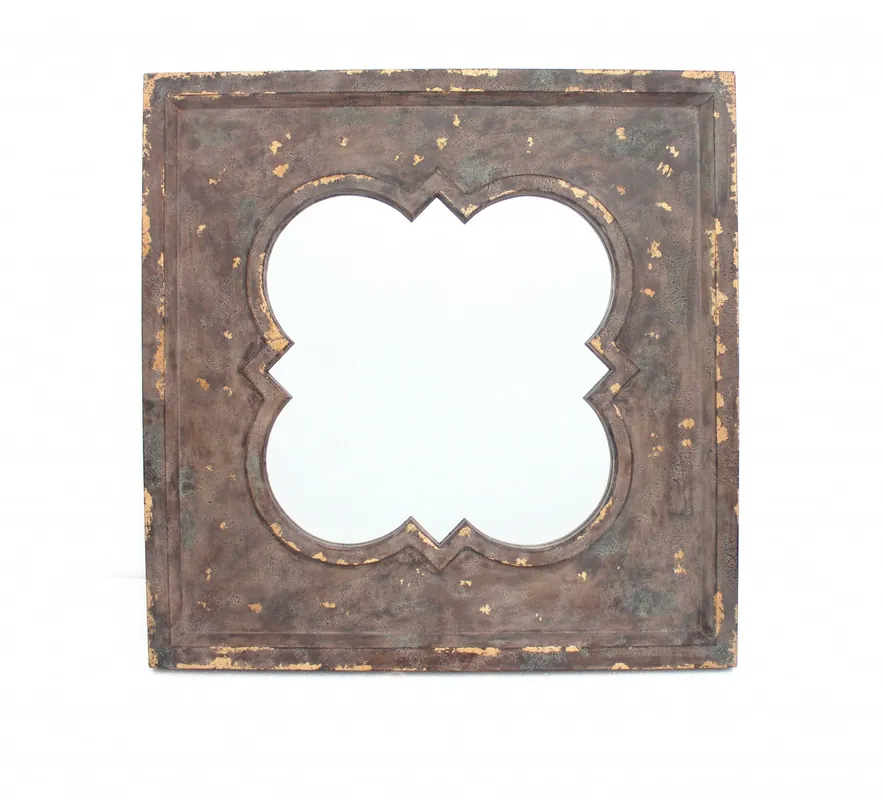 Bronze Vintage Cosmetic With Quadrate Frame - Wall Mirror By Homeroots Discount