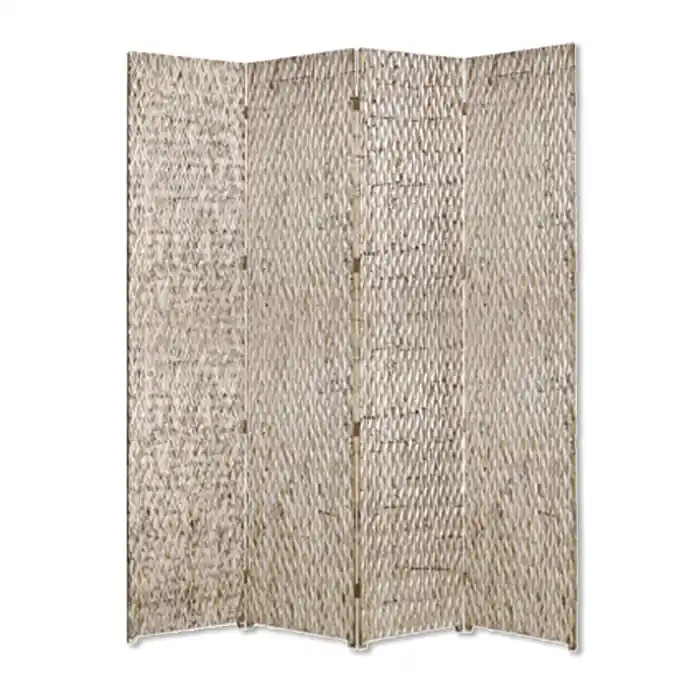 Silver Wood Screen By Homeroots Deal