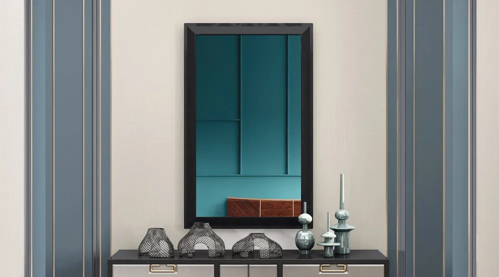 Gloss Black Glass Mirror By Homeroots Hassle-Free Returns
