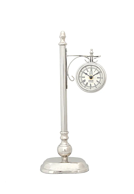 In Demand BrassAlum Lamp Post Clock One Sided By Homeroots