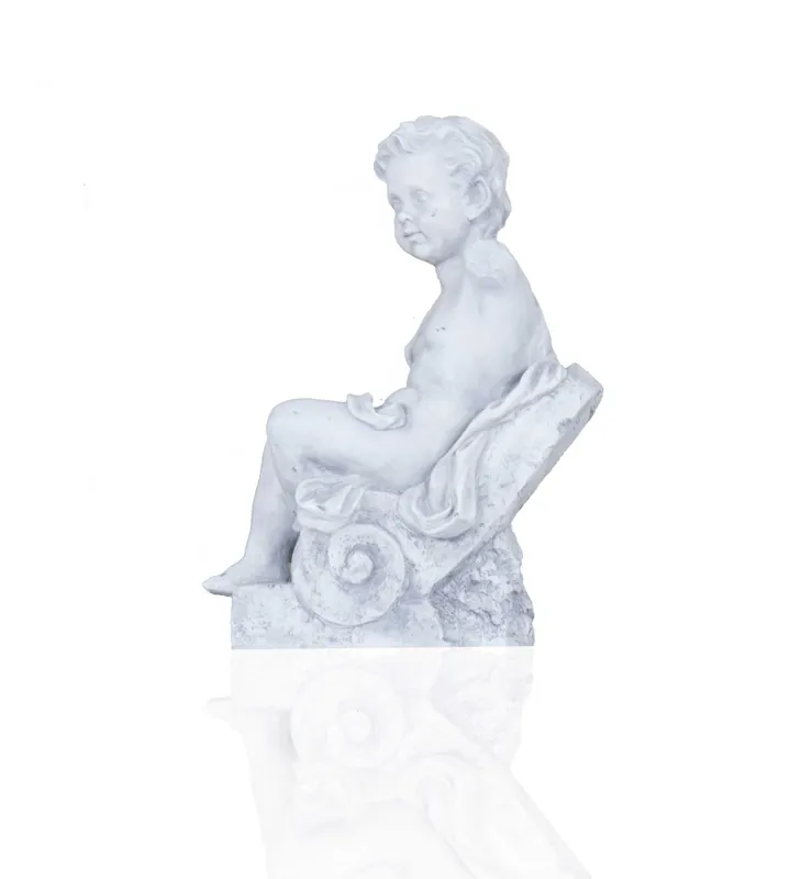 Don’t Miss Out Vintage Look Off White Boy Sitting Statue By Homeroots
