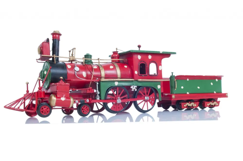 Handmade Tin Christmas Train Model By Homeroots Modern