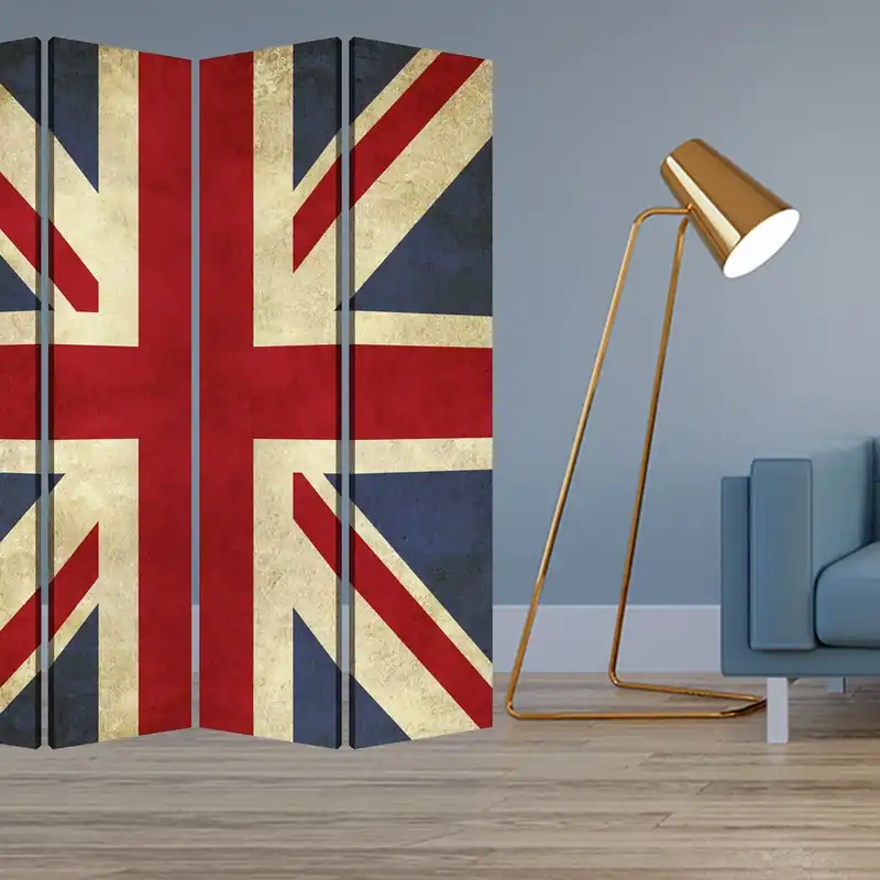 Deal Multi Color Wood Canvas Union Jack Screen By Homeroots