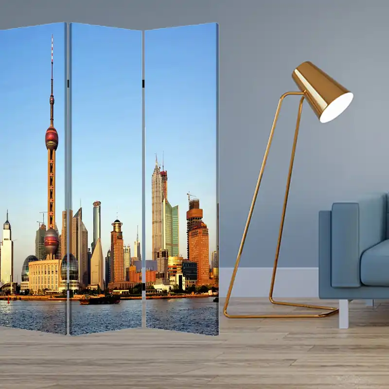 Multi Color Wood Canvas China Screen By Homeroots Price Cut