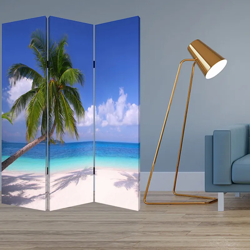 Special Discount Multi Color Wood Canvas Paradise Screen By Homeroots