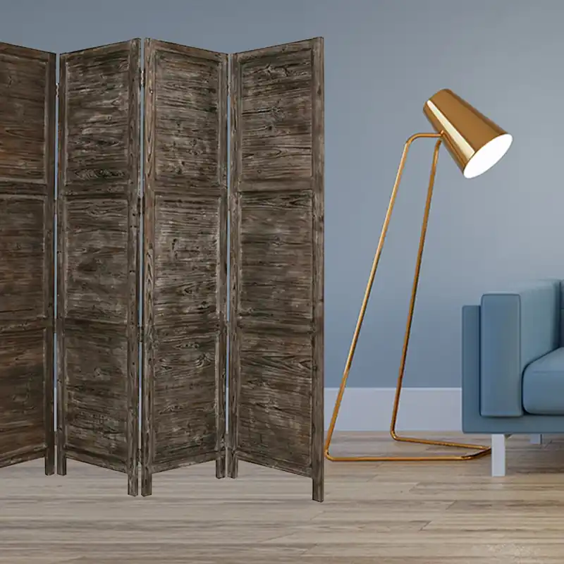 Worldwide Shipping Black Wood Screen By Homeroots - 274881