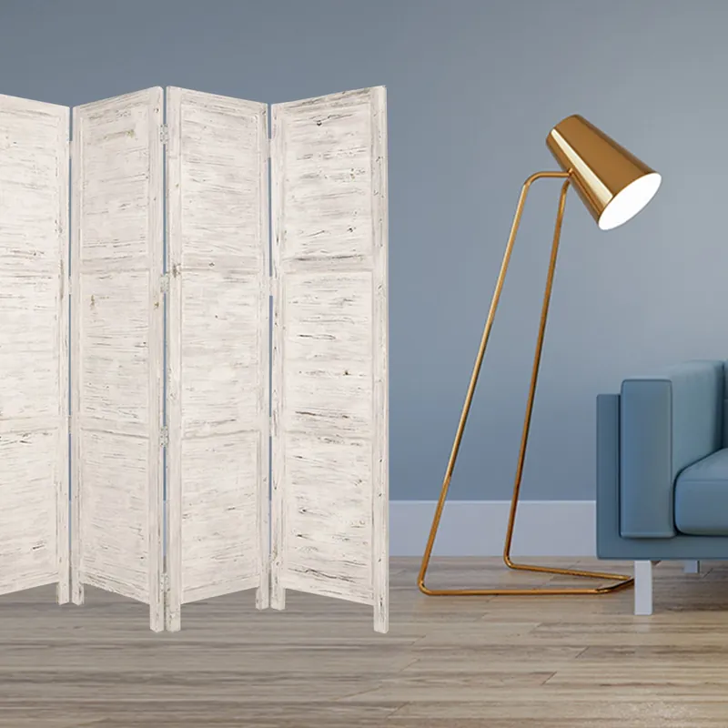 Reduced Price White Wood Screen By Homeroots
