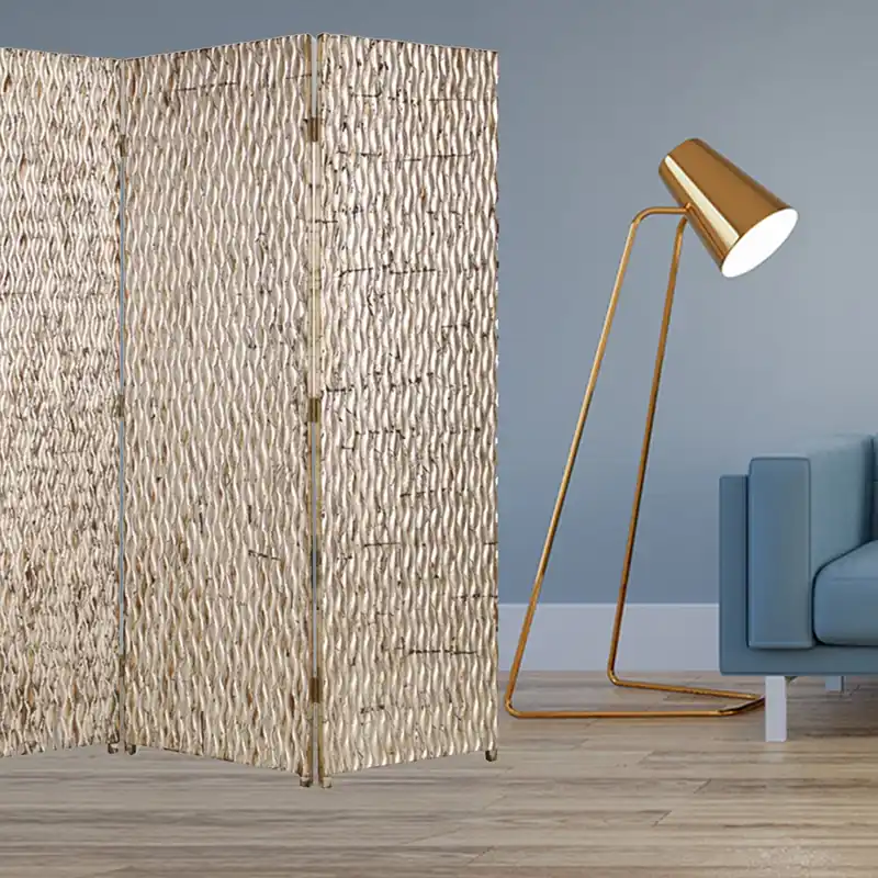 Silver Wood 3 Panel Screen By Homeroots Markdown