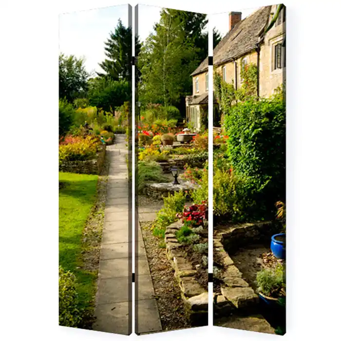 Wholesale Multi Color Wood Canvas English Garden Screen By Homeroots