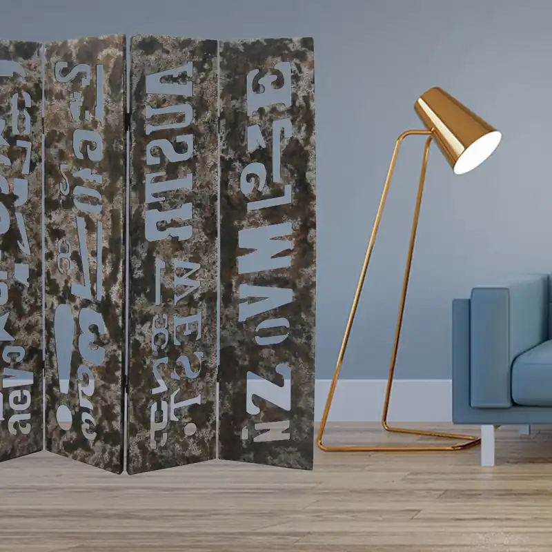Brown Distressed Wooden Screen By Homeroots Same Day Shipping