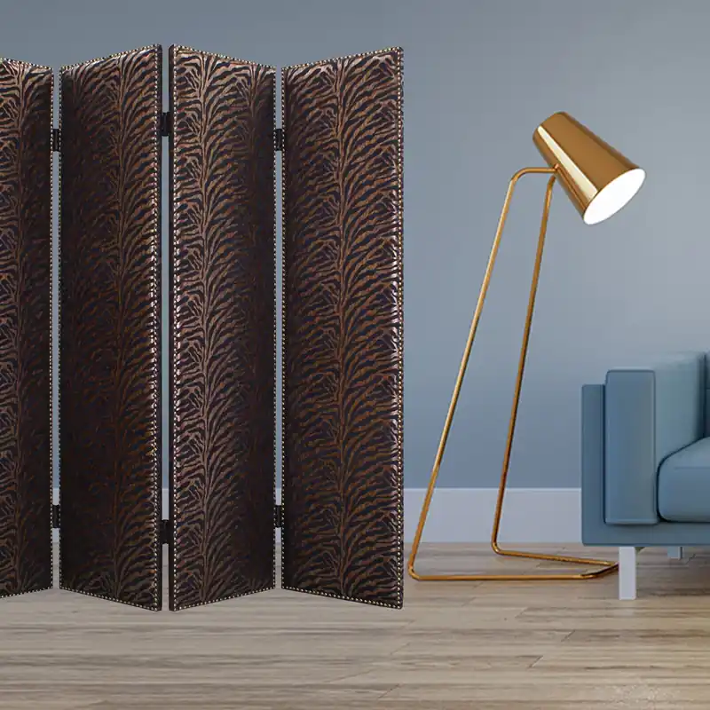 Special Discount Bronze Wood & Fabric Screen By Homeroots - 274732