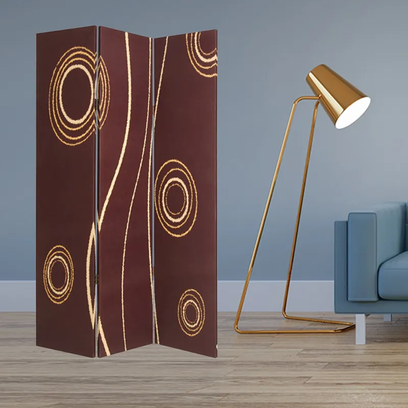 Handmade Multi Color Wood Canvas 3 Panel Screen By Homeroots - 274750