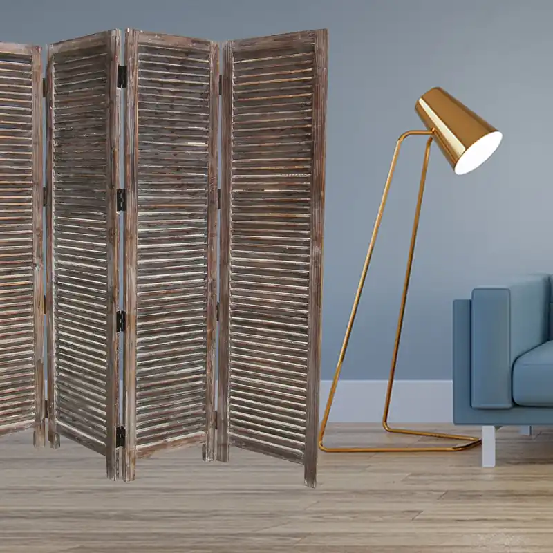 Brown Wood Screen By Homeroots - 274748 Certified