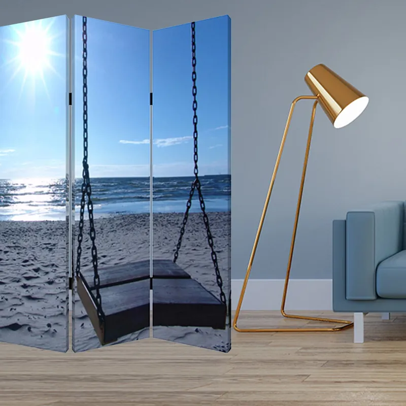 Multi Color Wood Canvas Seaside Serenity Screen By Homeroots Markdown