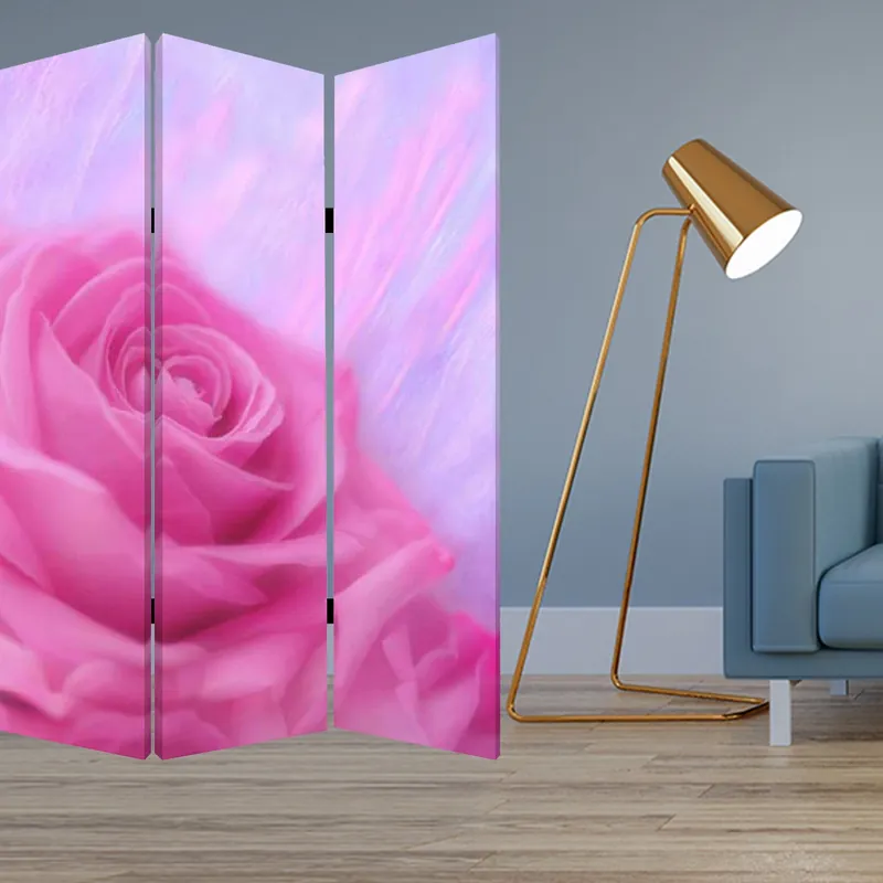 Multi Color Wood Canvas Flourish Screen By Homeroots Budget