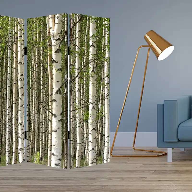 Free Delivery Multi Color Wood Canvas Prolific Forrest Screen By Homeroots