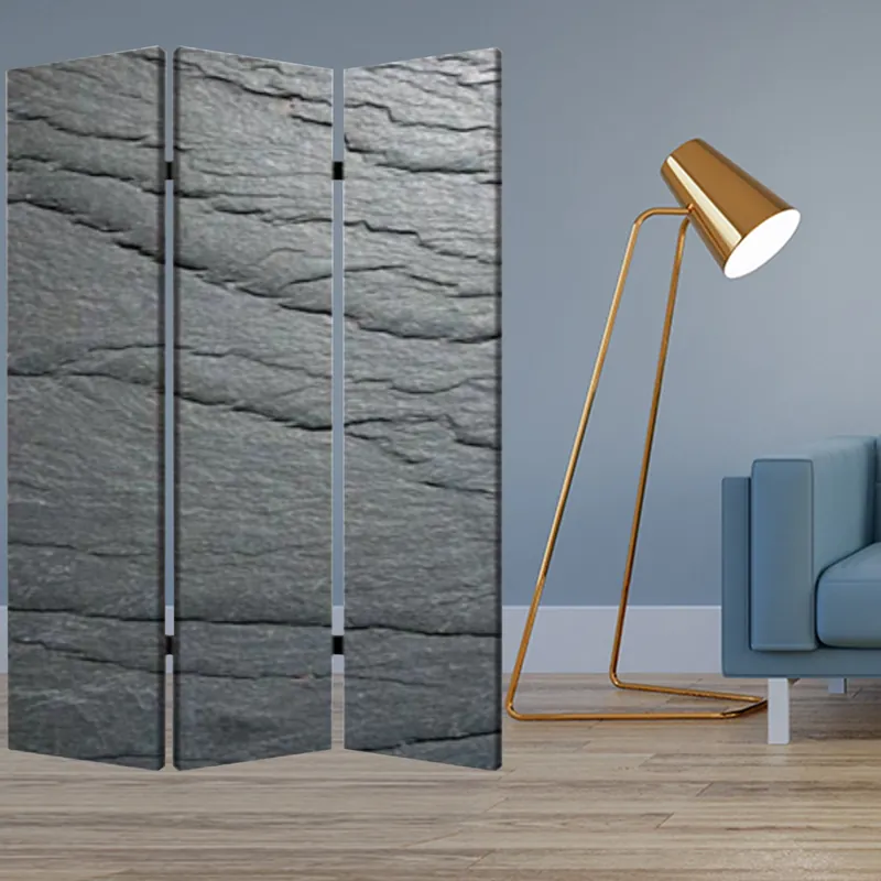 Multi Color Wood Canvas Black Slate Screen By Homeroots - 274661 Free Shipping