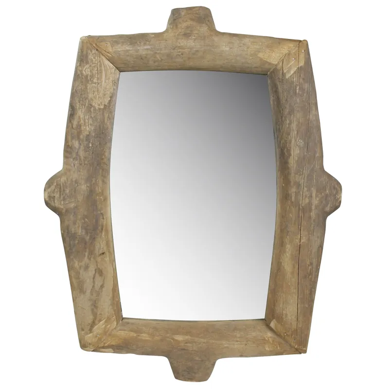 Ramsey Wheel Mirror, Wood - Rectangle By HomArt Budget