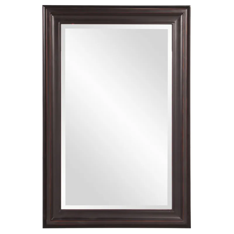 Flash Sale Rectangle Oil Rubbed Bronze Finish Mirror with Wooden Bronze Frame By