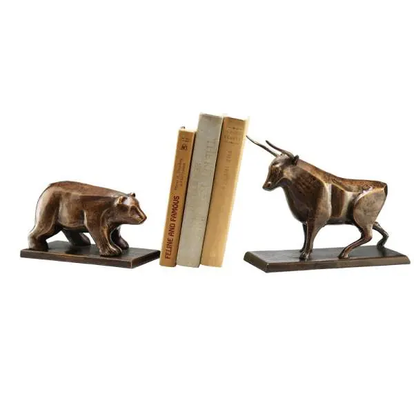 Deal Bull & Bear Bookends By SPI Home - 10in Height