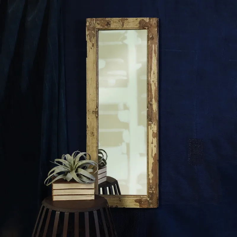 Salvaged Wood Shutter Mirror - Tall By HomArt New Release