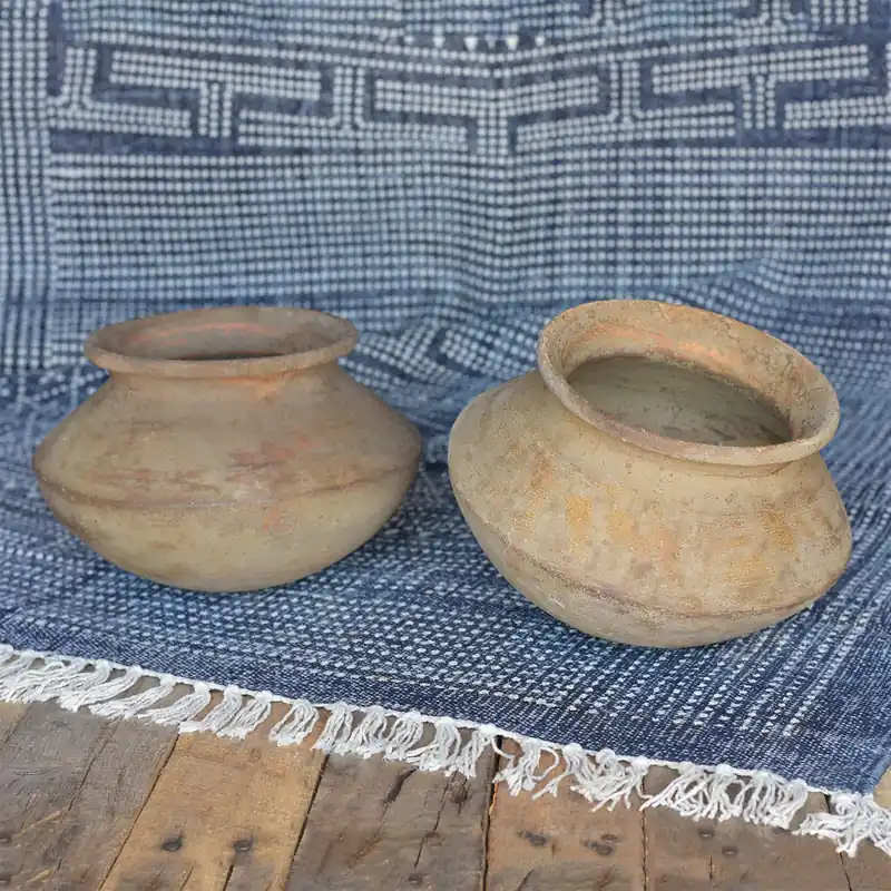 Budget Clay Water Pots Set Of 2 By HomArt