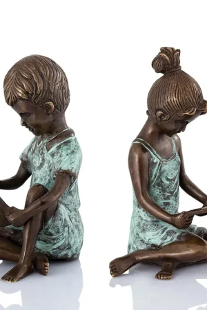 Boy & Girl Bookends PR (7"H x By SPI Home - 7in Height Final Sale