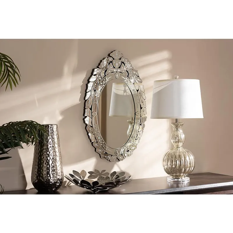 Limited Edition Baxton Studio Livia Classic and Traditional Silver Finished Venetian Style Accent Wall Mirror - Antique Silver