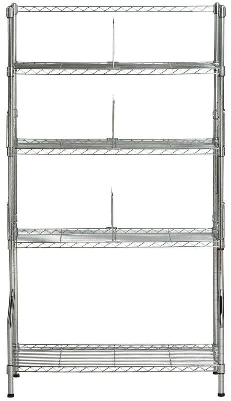 Reduced Price Safavieh Fernand Chrome Wire Book Rack (29.5 In. W X 11.8 In. D X 53.1