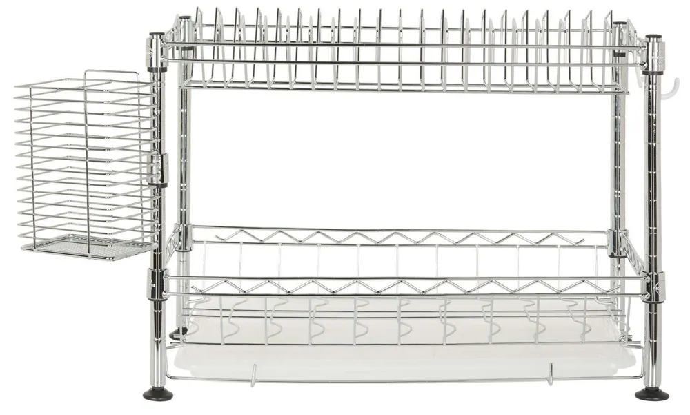 Safavieh Darina Adjustable Chrome Wire Dish Rack (17.7 In. W X 9.8 In. Next Day Delivery