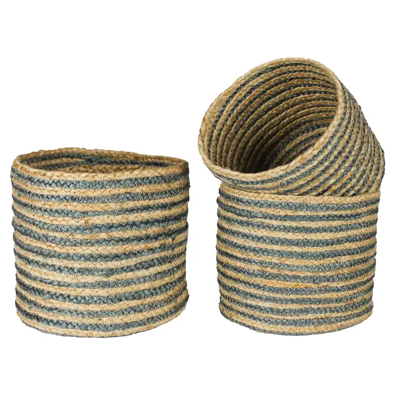 Bossa Hemp Baskets, Set of 3 By HomArt Genuine
