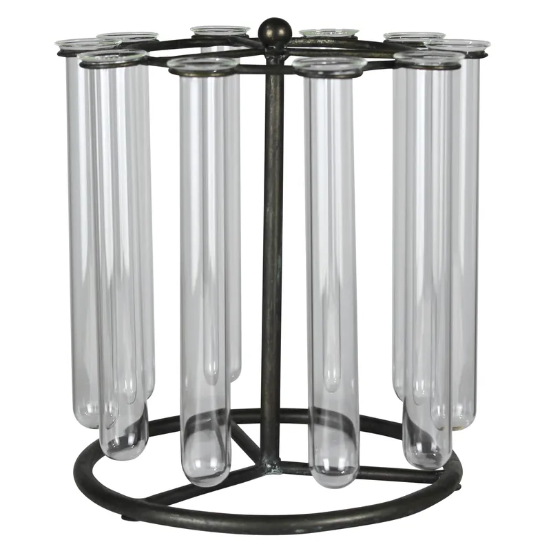 Save Now Archer Tube Floral Display, Glass & Metal By HomArt