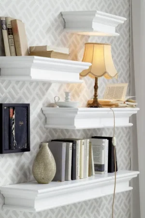 23" Classic White Floating Wall Shelf By Homeroots Must Have