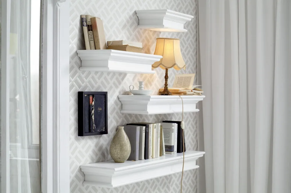 23" Classic White Floating Wall Shelf By Homeroots Must Have