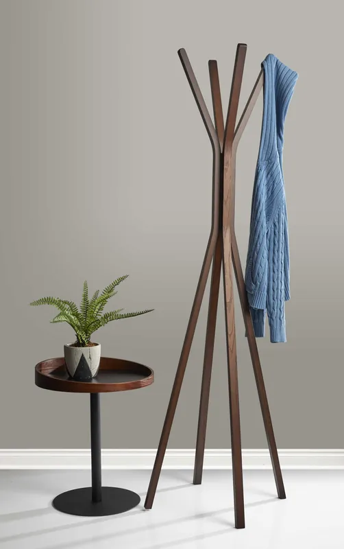 In Demand Walnut Coat Rack By Homeroots