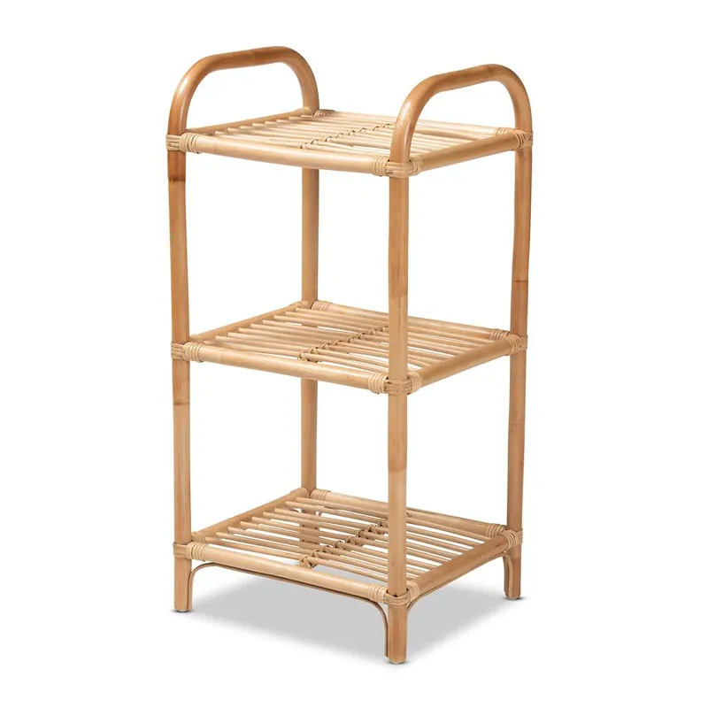 Baxton Studio Barras Modern Bohemian Natural Brown Finished Rattan 3-T Limited Offer