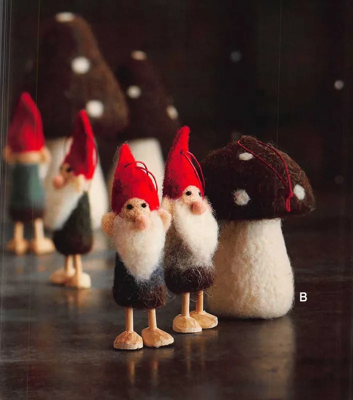 High Quality Magical Mushroom Ornaments - Set Of 5