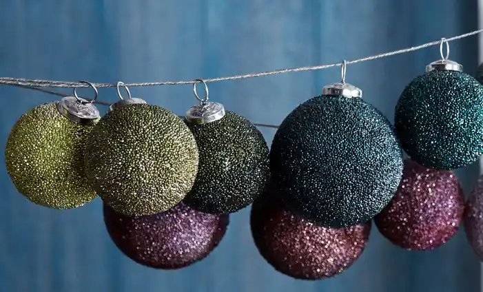 High Quality Sparkle Ball Ornaments - Set Of 18