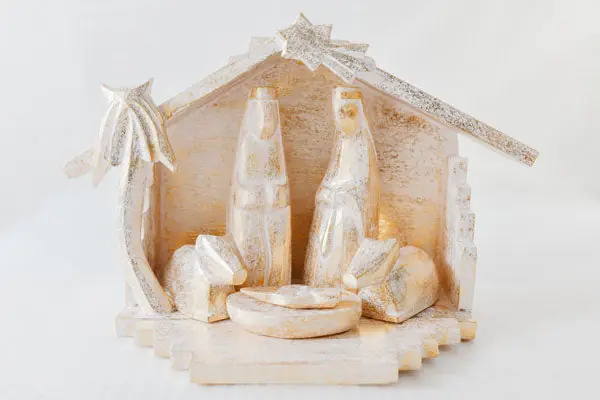 Rustic Teak Carved Nativity Set by Artisan Living ALX100 Super Sale