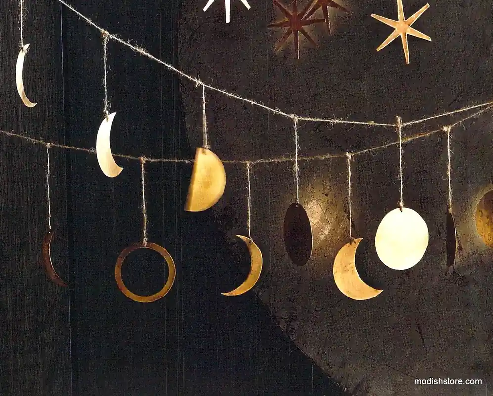 Price Drop Roost Phases of the Moon Decorative Garland