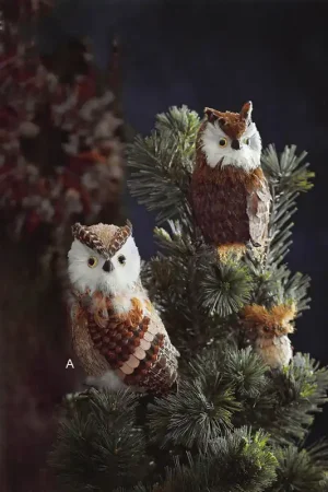 Roost Botanic Owl Tree Toppers - Set Of 3 Limited Offer