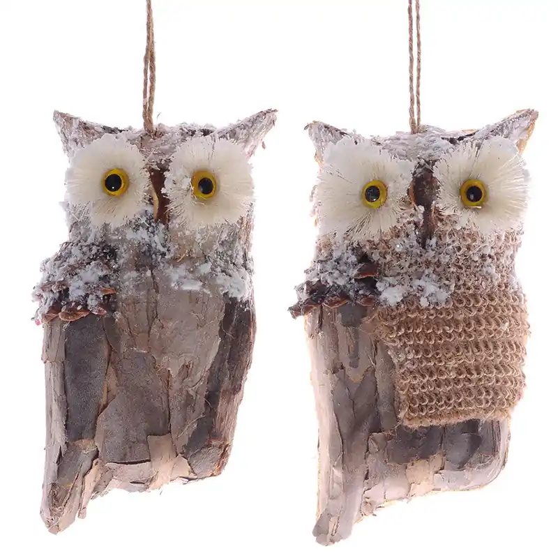 A&B Home Hanging Owl Christmas Ornaments - 2 Asst Pc/Box - Set of 12 Hot Deal