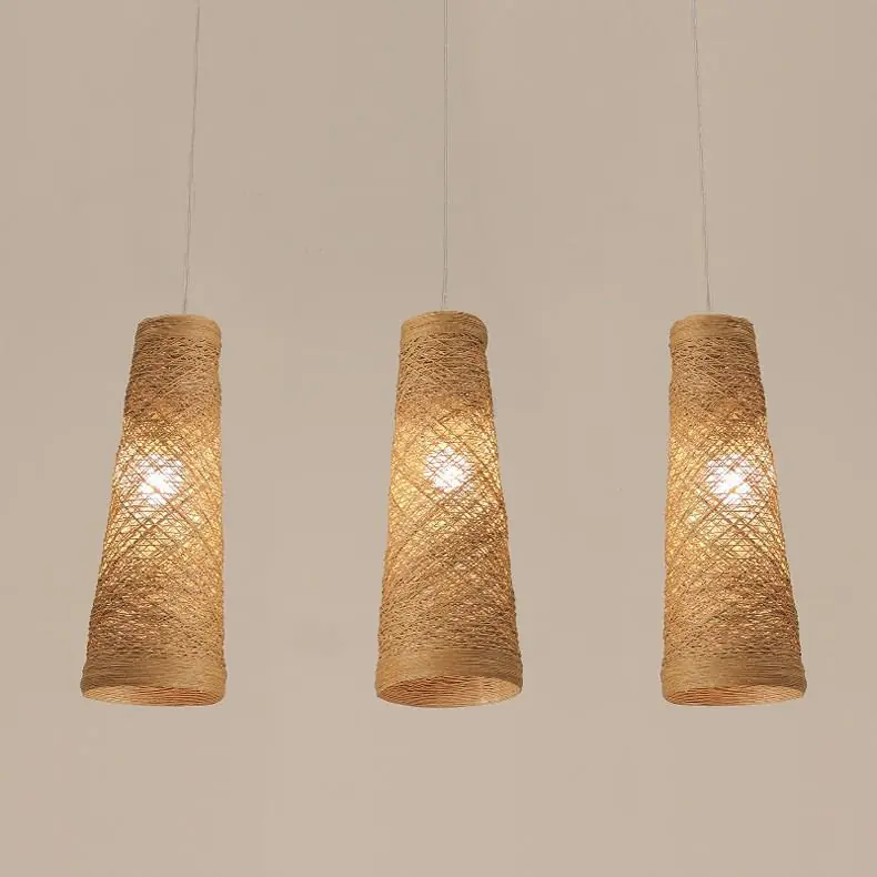 Natural Wicker Hanging Pendant Lamp Professional Grade