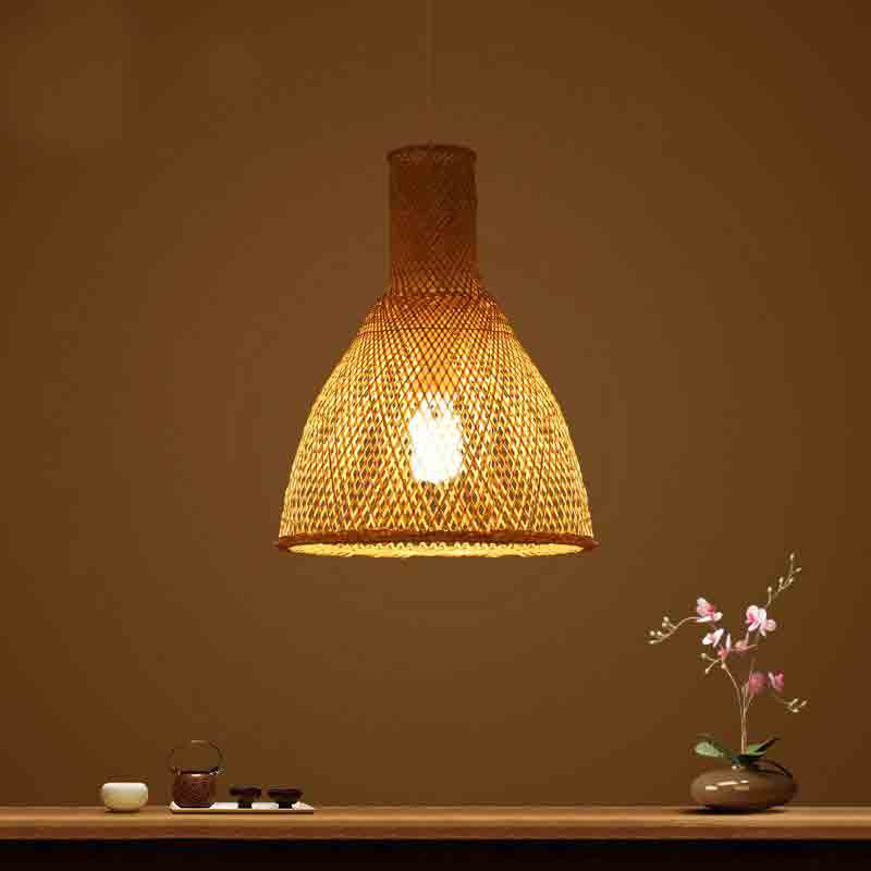 Exclusive Bamboo Wicker Rattan Shade Pendant Light