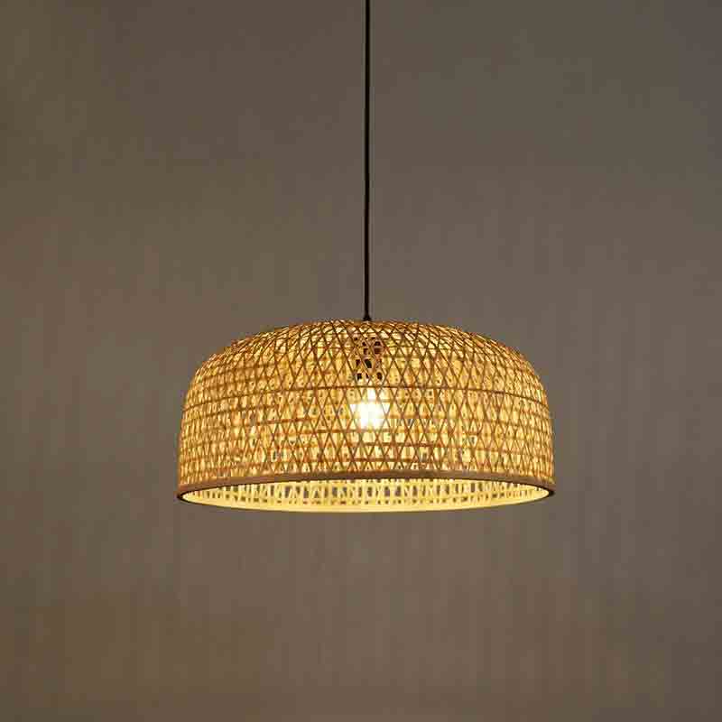 Bamboo Wicker Rattan Shade 50cm Pendant Lighting By Artisan Living Seasonal Sale