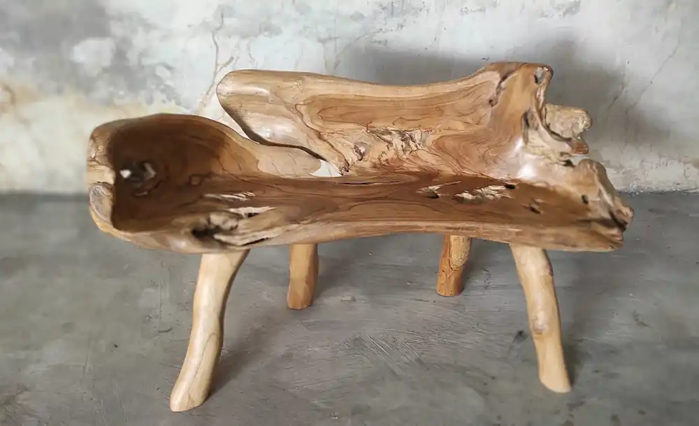 Habini Teak Root Live Edge Bench- ALF2001 While Supplies Last