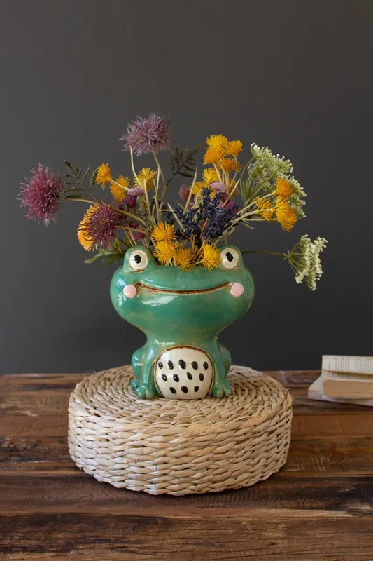 Ceramic Frog Planter (Min 2) By Kalalou Grab Now