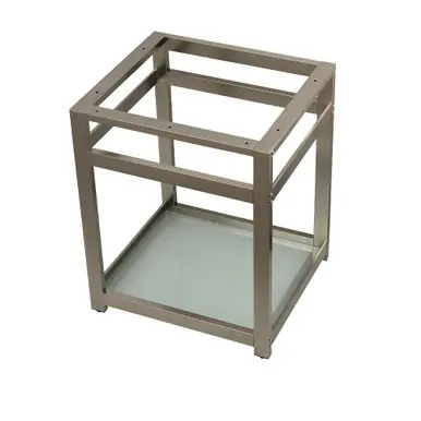 Worldwide Shipping Kingston Brass VSP2522B8 Fauceture 25-Inch x 22-Inch Steel Console Sink Base with Glass Shelf, Brushed Nickel