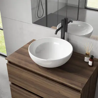 Best Price Lucena Bath Garbo Ceramic Vessel Sink - 16 inch - White High Gloss Finish - 80354