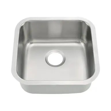 Authentic Oakland 18" X 18" Square Undermount Stainless Steel Single Bowl Kitchen Sink - KSU18188B